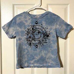 Witchy Celestial Tie-Dye Crop Top
